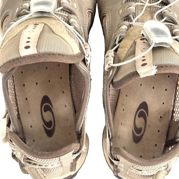 SOLD!! Salomon Womens 7.5 Beige Techamphibian 2 Water Mesh Trail Hiking Shoes - Picture 9 of 11